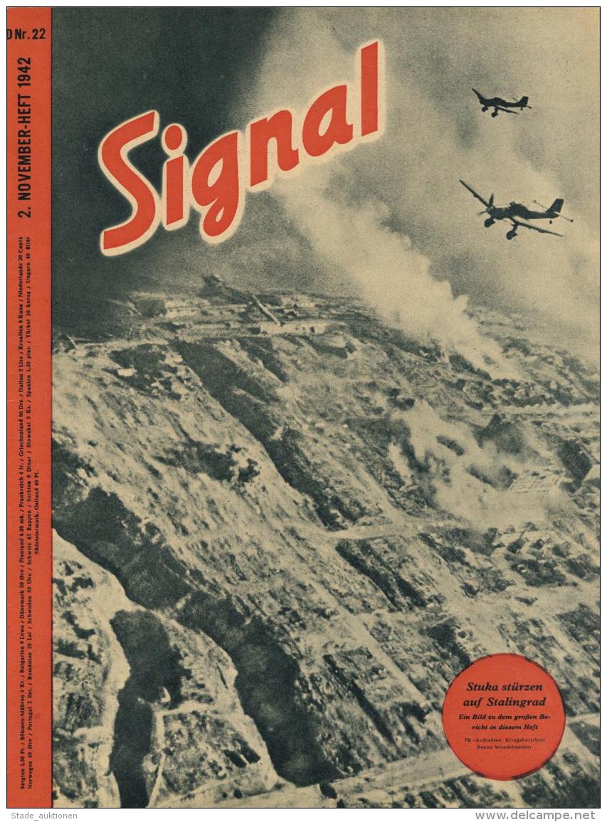 Buch WK II Zeitschrift Signal 1942 November Heft Nr. 22 Deutscher Verlag 39 Seiten Sehr Viele Abbildungen I-II - Unclassified