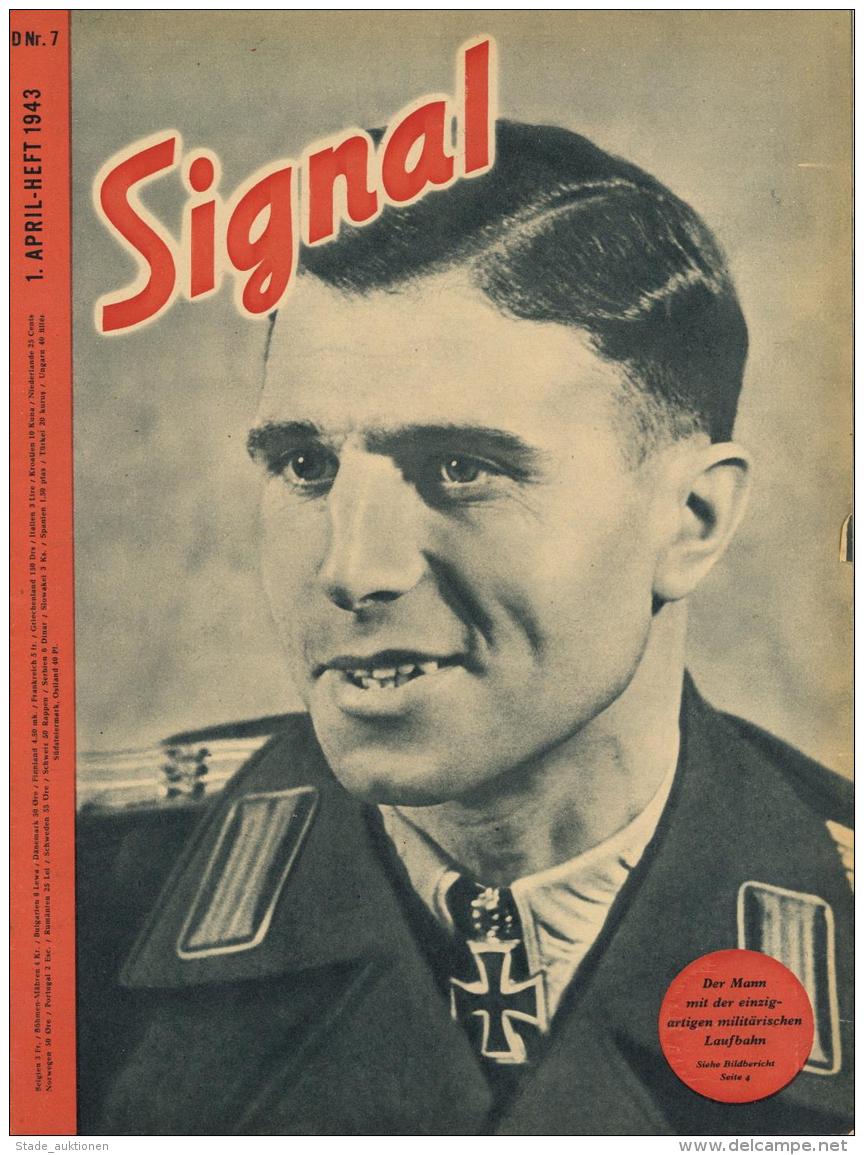 Buch WK II Zeitschrift Signal 1943 April Heft Nr. 7 Deutscher Verlag 39 Seiten Sehr Viele Abbildungen I-II - Unclassified