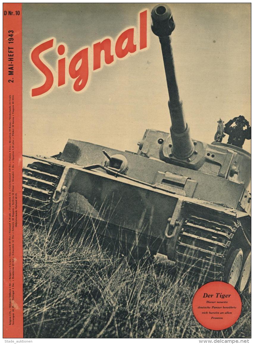 Buch WK II Zeitschrift Signal 1943 Mai Heft Nr. 10 Deutscher Verlag 39 Seiten Sehr Viele Abbildungen I-II - Unclassified