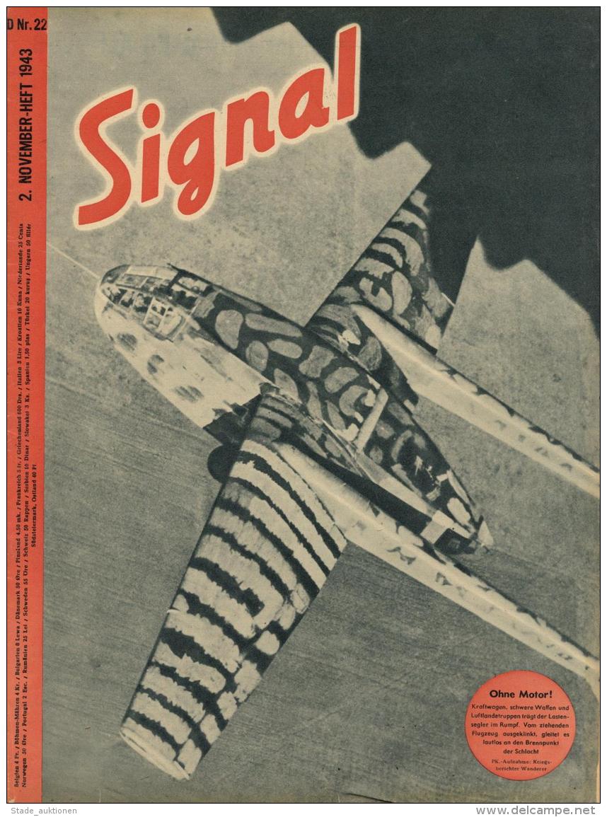 Buch WK II Zeitschrift Signal 1943 November Heft Nr. 22 Deutscher Verlag 39 Seiten Sehr Viele Abbildungen I-II - Unclassified