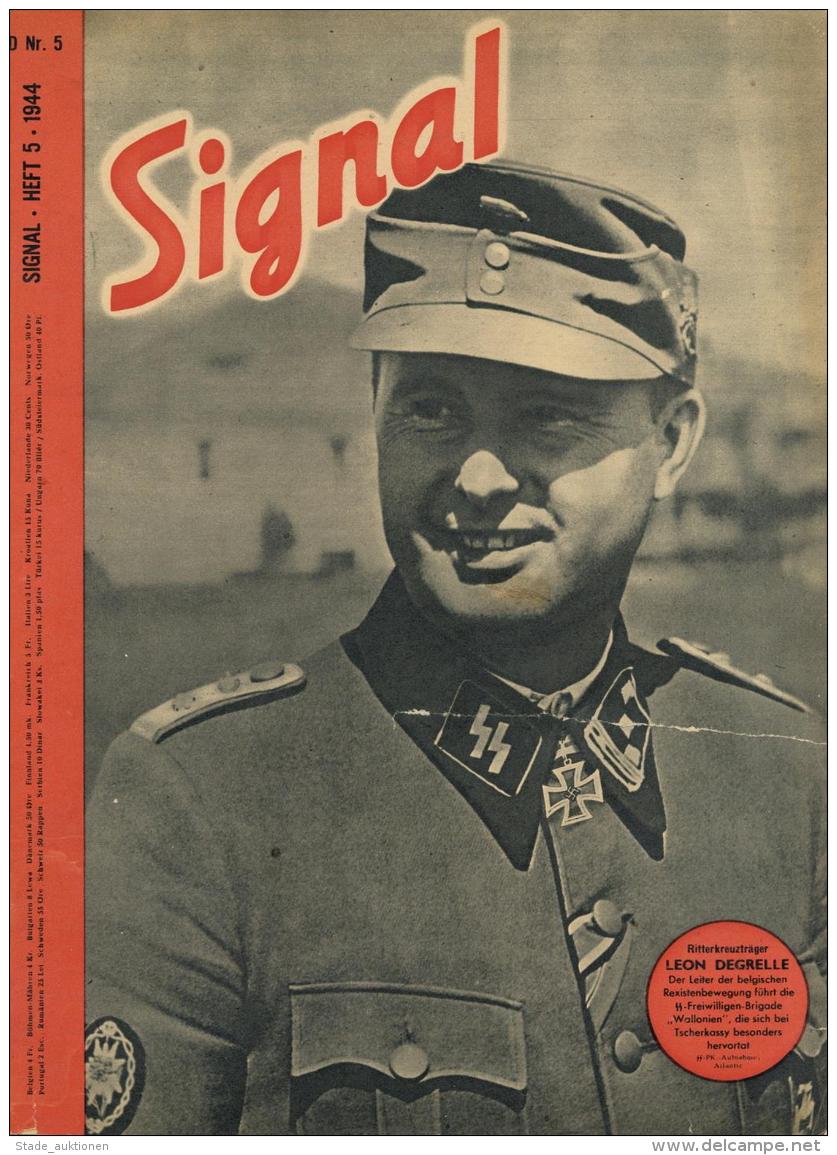 Buch WK II Zeitschrift Signal 1944 Heft Nr. 5 Deutscher Verlag 39 Seiten Sehr Viele Abbildungen II (Deckiblatt Einriss) - Unclassified