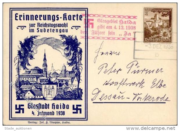 SUDETENLAND-BEFREIUNG - GLASSTADT HAIDA 1938 Mit S-o  I - Unclassified