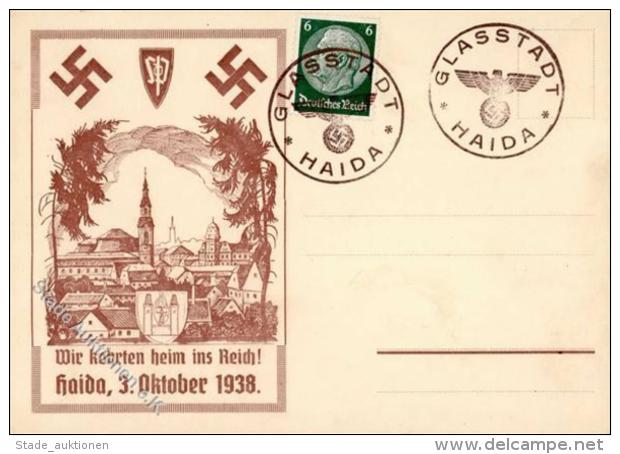 SUDETENLAND-BEFREIUNG - GLASSTADT HAIDA 1938 Mit S-o I - Unclassified