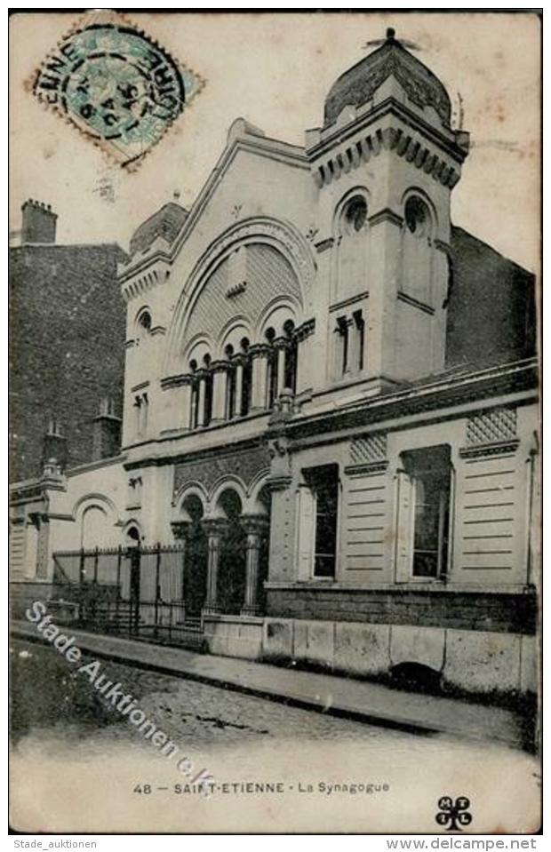 Synagoge St. Etienne Frankreich Ansichtskarte I-II (fleckig) Synagogue - Unclassified