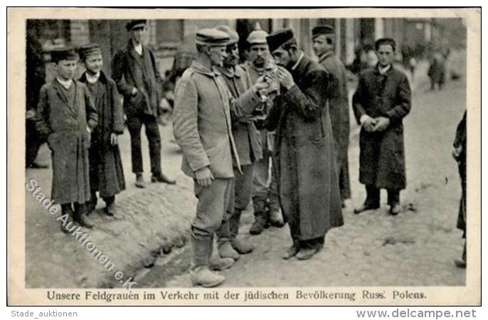 Judaika Feldgraue Im Verkehr Mit Der Jüdischen Bevölkerung 1917 I-II Judaisme - Jodendom