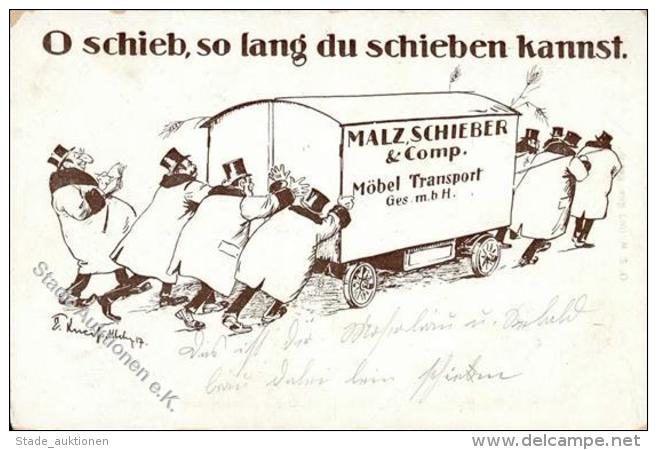 Judaika Sign. Kneiss, E. Malz Schieber &amp; Comp. Humor Künstlerkarte I-II Judaisme - Jodendom