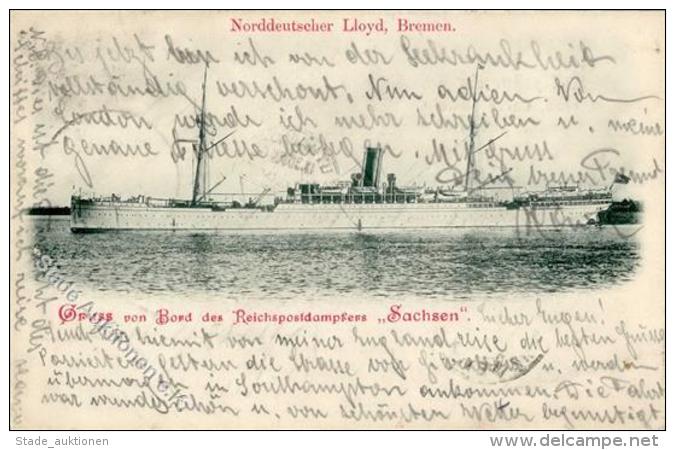 Norddeutscher Lloyd Reichspostdampfer Sachsen 1903 I-II - Unclassified