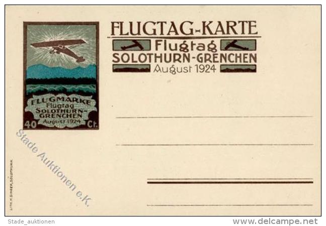Flugtag Solothurn (4500) Schweiz August 1924 I-II - Unclassified