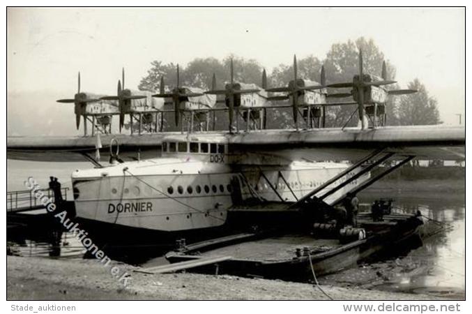 RIESENFLUGZEUG DOX Auf Dem Main 1932 - Foto-Ak I - Unclassified