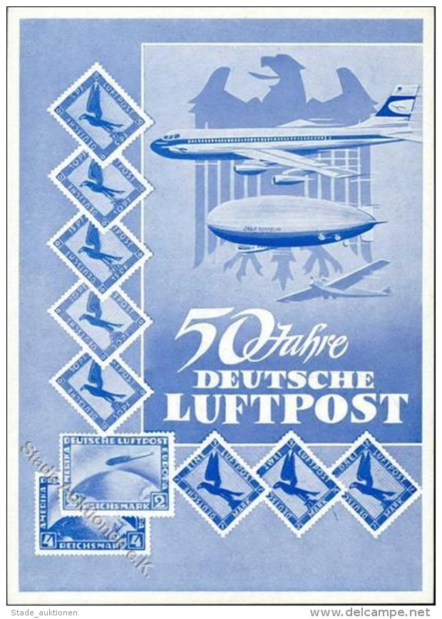 Flugpost 50 Jahre Deutsche Luftpost Ganzsache I-II - Zonder Classificatie