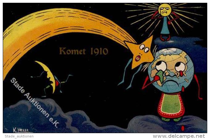 Komet Sign. Hesse, K. 1910 Künstlerkarte I-II - Unclassified