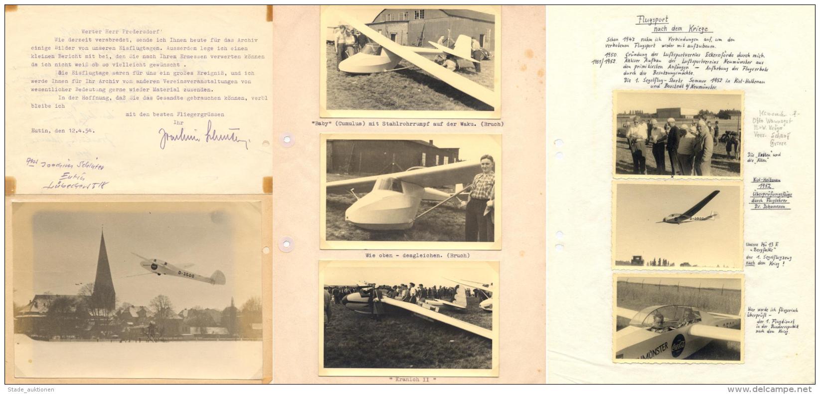 Segelflugzeug Lot Mit über 30 Fotos Div. Formate Und Foto-AK's I-II Planeur - Unclassified