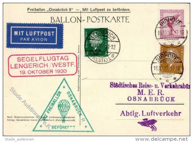 Ballonpost Freiballon Osnabrück II I-II - Unclassified