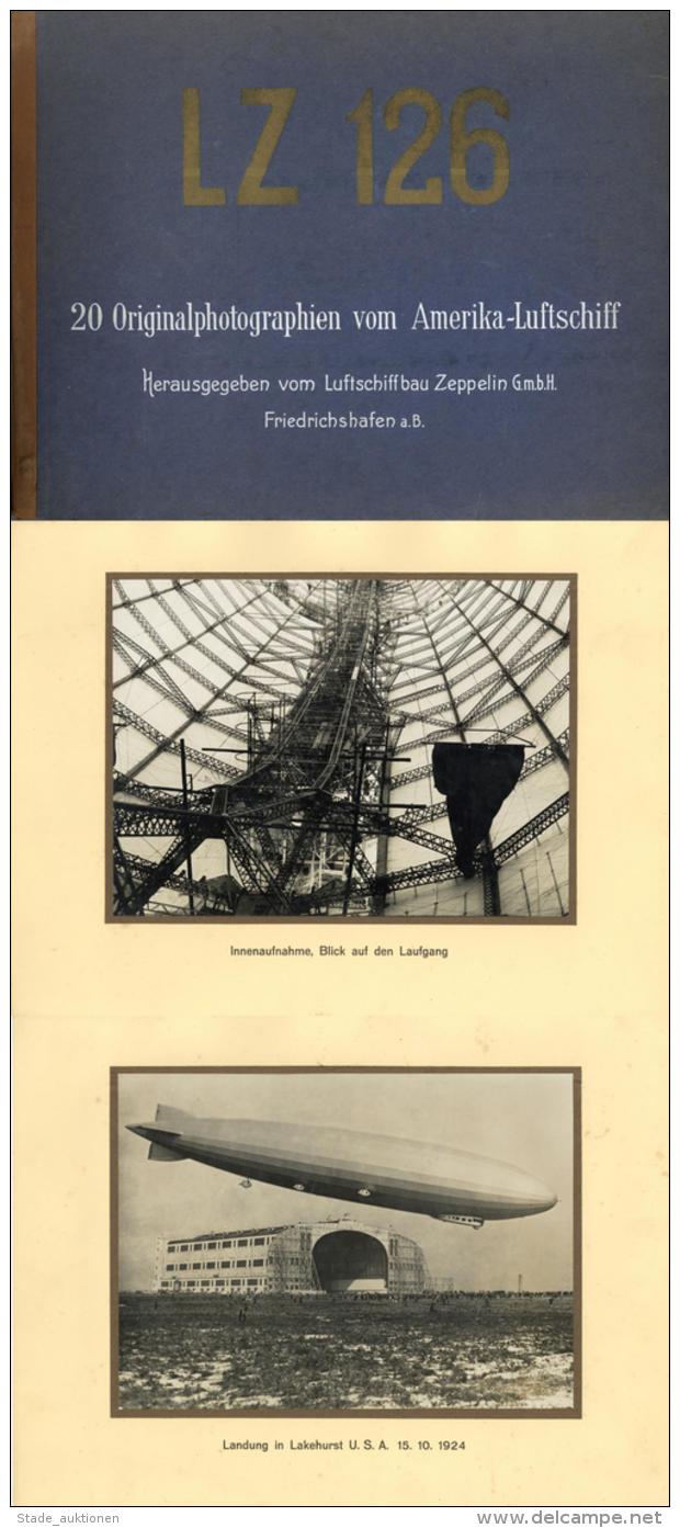 Zeppelin LZ 126 20 Originalfotografien Vom Amerika Luftschiff Hrsg. Luftschiffbau Zeppelin Format 22 X 16 Cm Auf Karton - Airships