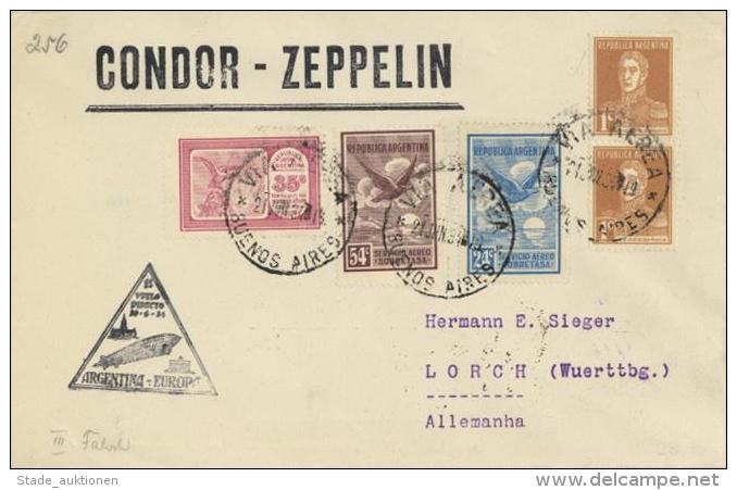 ZEPPELINBRIEF 1934 - Sieger 256 ARGENTINIEN 2.SAF 1934, I - Unclassified