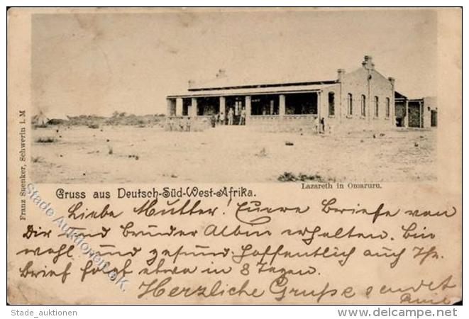 Kolonien Deutsch Südwestafrika Omaruru Lazareth 1907 II (Stauchung, Fleckig) Colonies - Unclassified