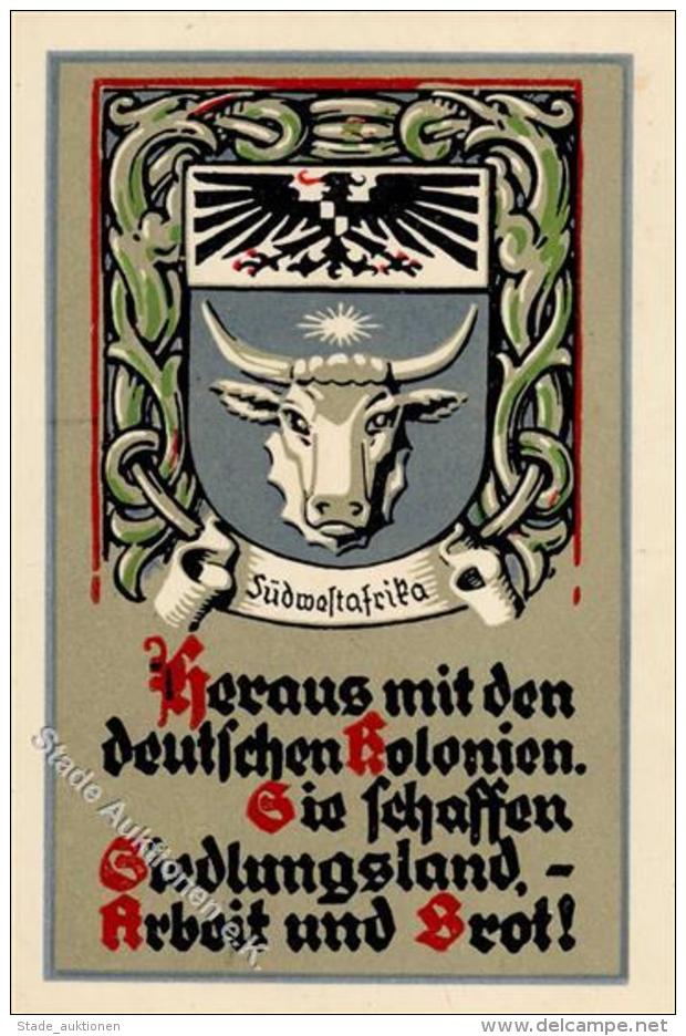 Kolonien DSW - Wappen-Karte,I Colonies - Unclassified