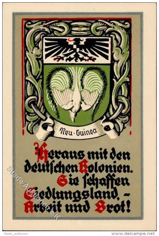 Kolonien DEUTSCH-NEUGUINEA - Wappenkarte, I Colonies - Unclassified