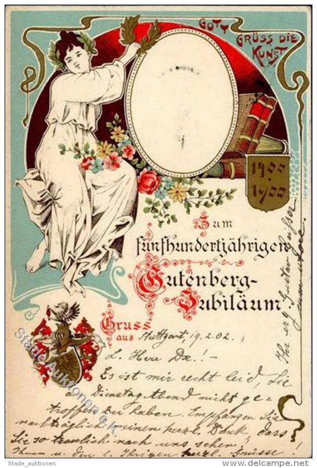 Gutenberg 500 Jähriges Jubiläum  Prägedruck 1902 I-II - Unclassified