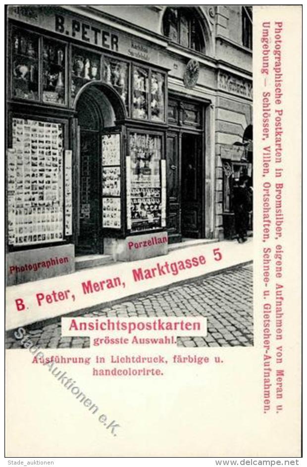 AK-Verkäufer B. Peter Meran Italien Marktgasse 5 Ansichtskarte I-II - Unclassified