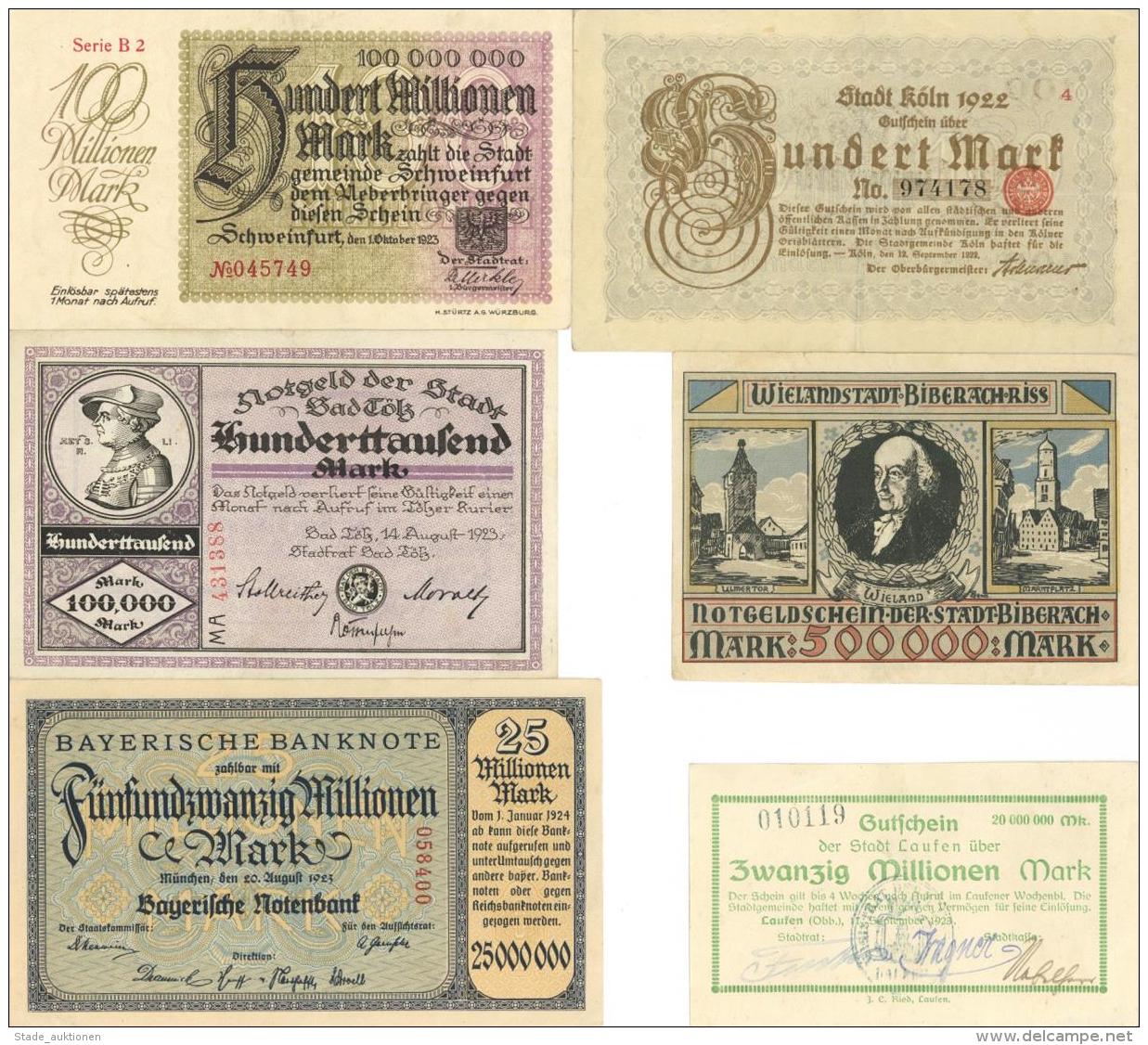 Geld Album Mit über 110 Großnotgeldscheinen Davon 14 Länderbanknoten Von Bayern Unterschiedliche Erhaltu - Unclassified
