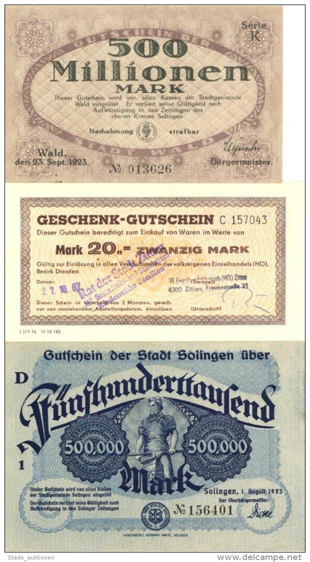 Geld Lot Mit 20 Notgeldscheinen Unterschiedliche Erhaltung I-II Argent - Unclassified