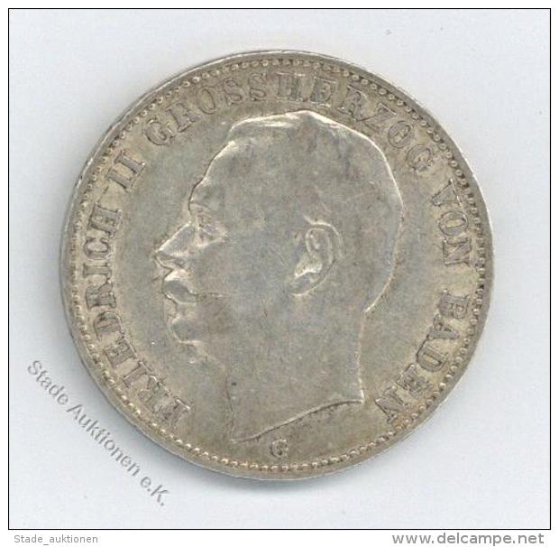 Geld Münzen 3 Mark Baden 1912 Erh. SS/V2 Argent - Unclassified