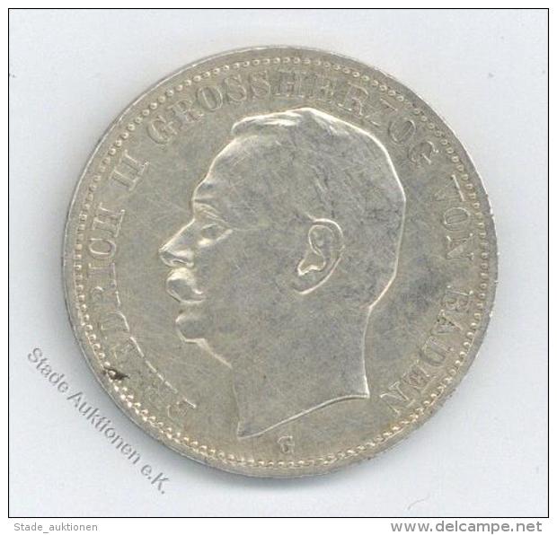 Geld Münzen 3 Mark Baden 1914 Erh. V2 Argent - Unclassified