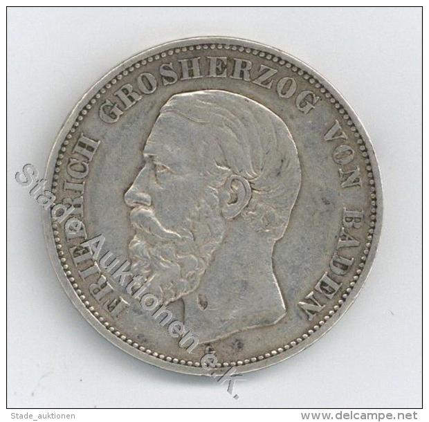 Geld Münzen 5 Mark Baden 1898 Erh. S/SS Argent - Unclassified