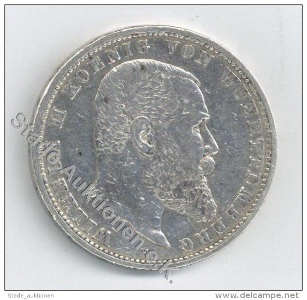 Geld Münzen 5 Mark Württemberg 1903 Erh. SS Argent - Unclassified