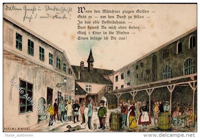 Vorläufer 1887 München (8000) Hofbräuhaus Litho I-II (fleckig) - Unclassified