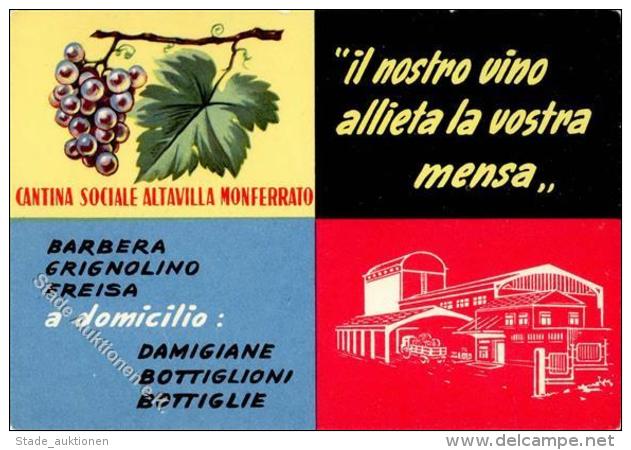 Wein Cantina Sociale Altavilla Monferrato Italien Werbe AK I-II Vigne - Unclassified