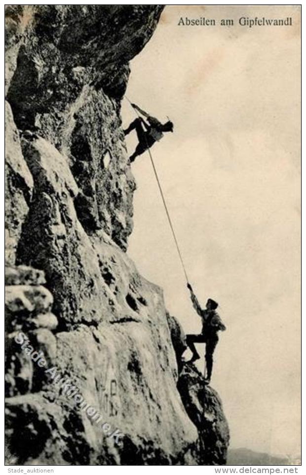 Berge Abseilen Am Gipfelwandl, Mit österr. 5 H Grün, Ca. 1910 I-II - Zonder Classificatie