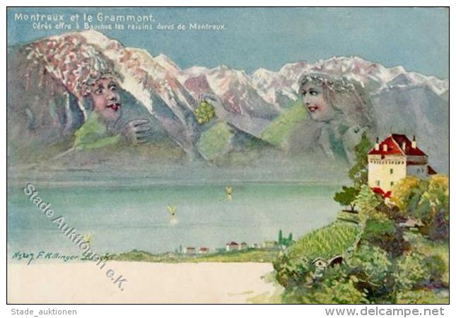 Berggesicht Grammont Montreux Künstlerkarte I-II - Unclassified