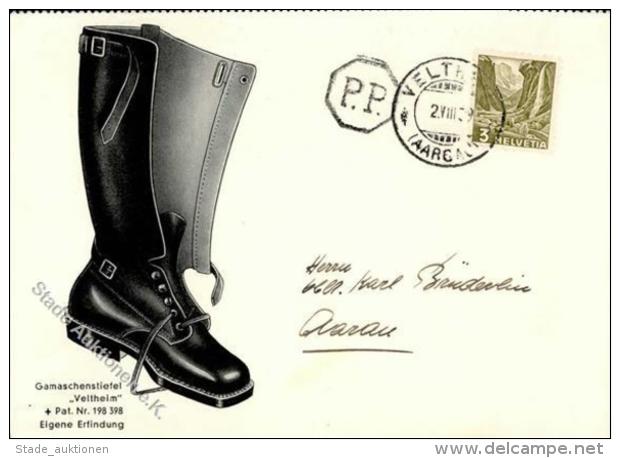 Schuster Gamaschenstiefel Veltheim Werbe AK I-II - Unclassified