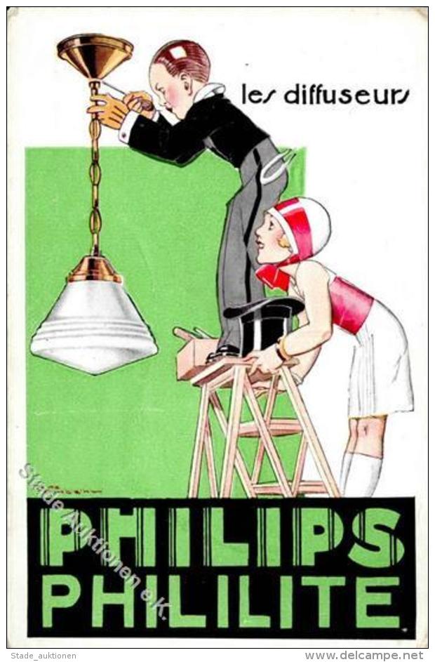 Werbung Philips Phililite Künstlerkarte I-II Publicite - Unclassified