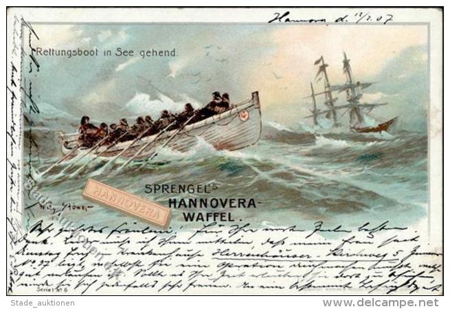 Werbung Sprengel Hannovera Waffel Sign. Stöwer, Willy Künstlerkarte 1907 I-II (Ecke Abgestossen) Publicite - Unclassified