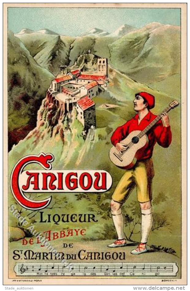 Alkoholwerbung Carigou Liqueur De L'Abbaye Künstlerkarte I-II - Zonder Classificatie