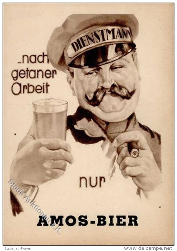 Bier Amos Bier  Künstlerkarte I-II Bière - Bierbeek