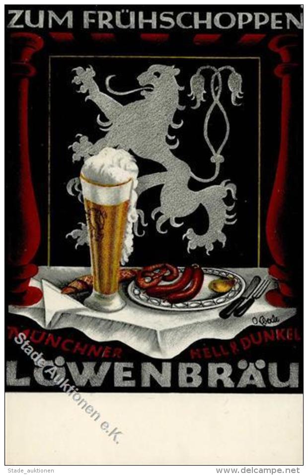 Bier München (8000) Löwenbräu Sign. Eberle, O. Künstler-Karte I-II Bière - Bierbeek