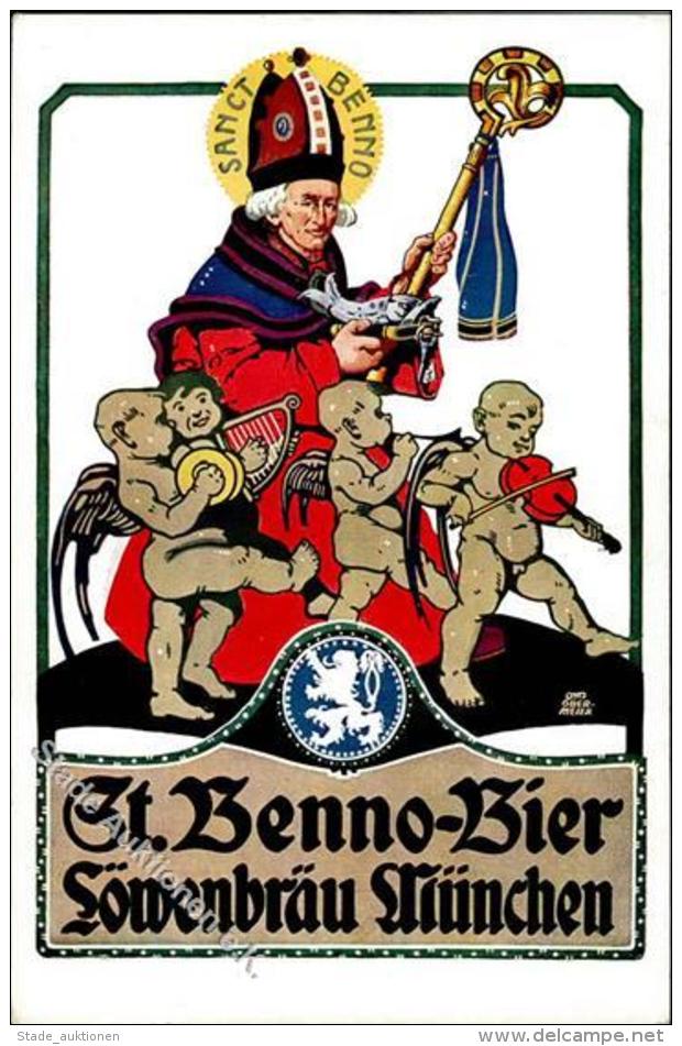 Bier München (8000) Sign. Obermeier, Otto St. Benno Löwenbräu Künstlerkarte I-II Bière - Bierbeek