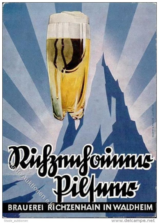 Bier Waldheim Richzenhainer Pilzner Werbe AK I-II Bière - Bierbeek