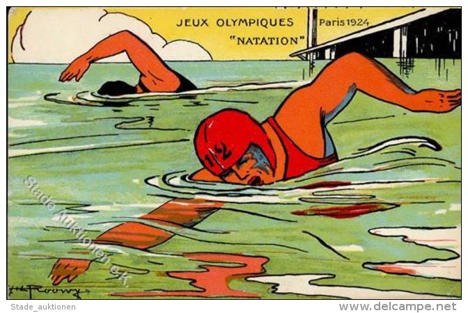 Olympiade Paris (75000) Frankreich Schwimmen 1924 Künstlerkarte I-II - Unclassified