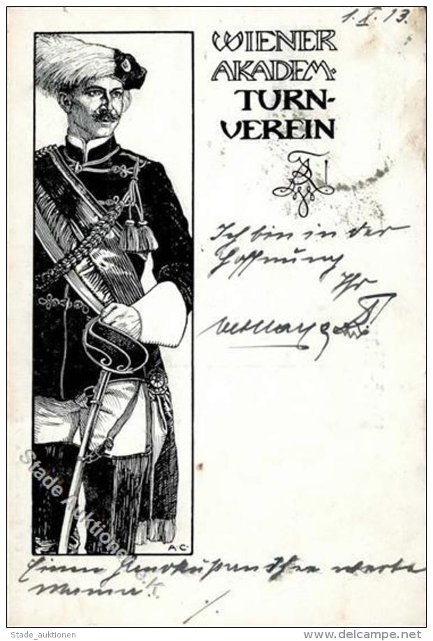 Turnen Wiener Akadem. Turn Verein Künstlerkarte 1913 I-II (fleckig) - Non Classificati