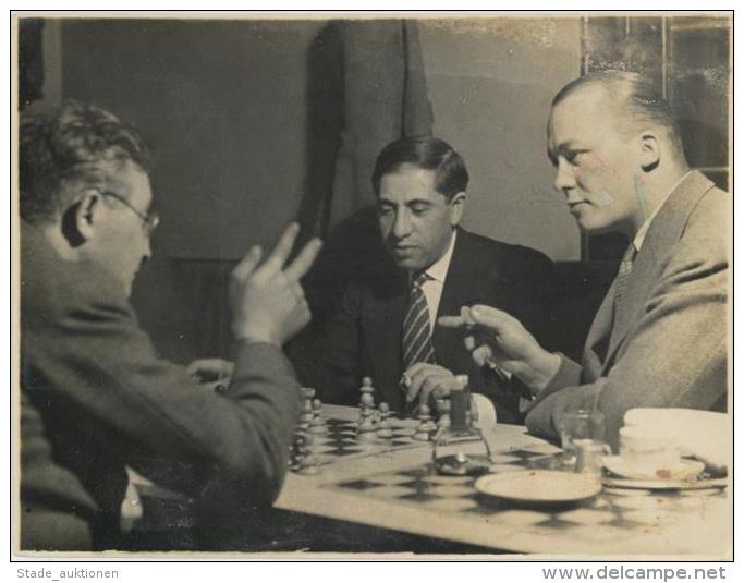 Schach Fuchs, Georg Berlin Foto 16,5 X 13 Cm II - Chess