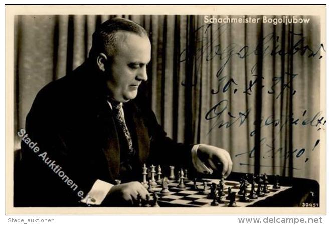 Schach Schachmeister Bogoljubow Foto-Karte I-II - Chess