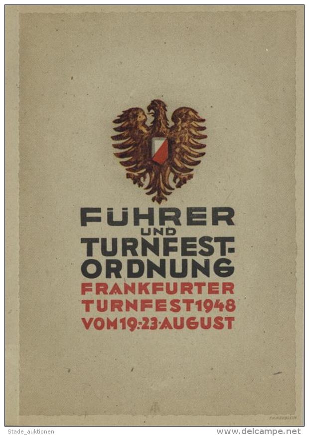 Turnfest Frankfurt (6000) Führer Und Turnfestordnung 1948 Hrsg. Vom Deutschen Arbeitsausschuss Turnen 112 Seiten I- - Unclassified