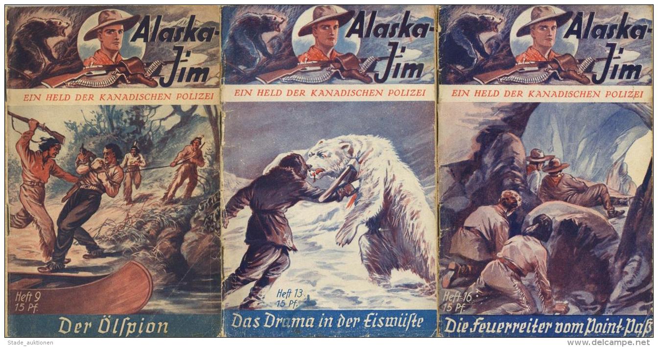 Kinderbuch Alaska Jim Ein Held Der Kanadischen Polizei Von Big Ben 1935 Lot Mit 21 Hefte Unterschiedliche Erhaltung II - Games & Toys