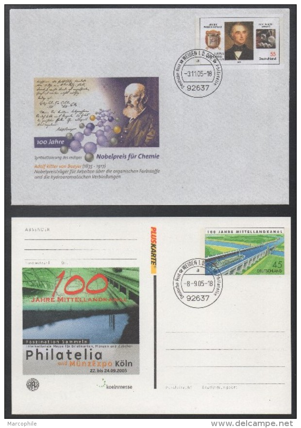 ALLEMAGNE / 2005 LOT DE 4 ENTIERS POSTAUX FDC / 2 IMAGES (ref 5501) - Covers - Used