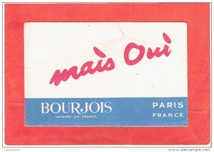 CARTE PARFUMEE MAIS OU PARFUM BOURGEOIS PARIS - Vintage (until 1960)